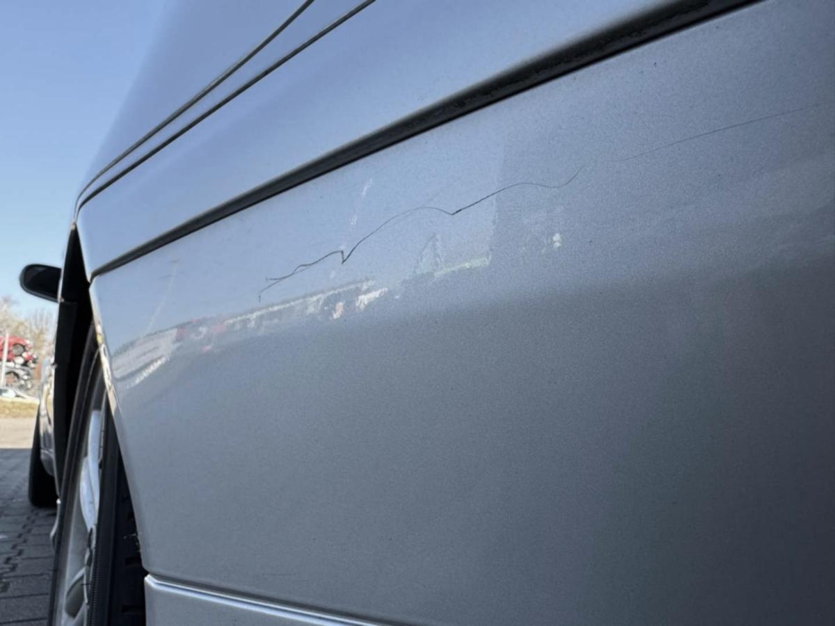 Mercedes Sportcoupe CL203 original Sto&szlig;stange Stossf&auml;nger hinten 744 Brillantsilber Bj.2003